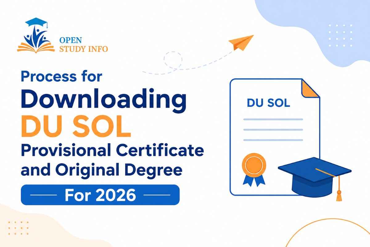 Process for Downloading DU SOL Provisional Certificate and Original Degree For 2026
