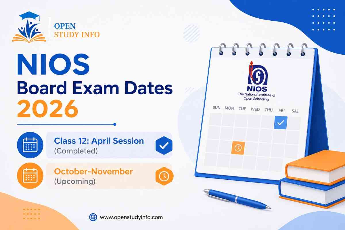 NIOS Board Exam Dates 2026 Class 12: April Session (Completed) & October-November (Upcoming)