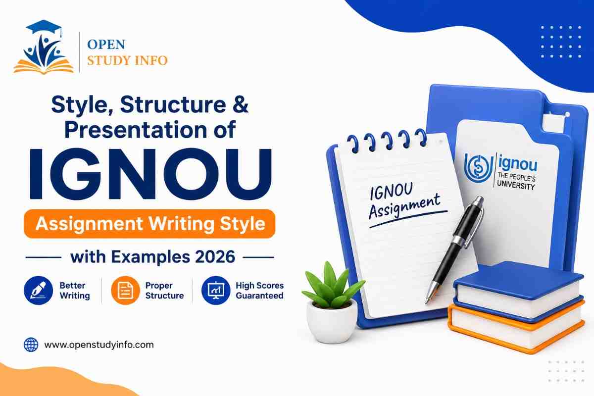 Style, Structure, and Presentation of IGNOU assignment writing style with Examples 2026