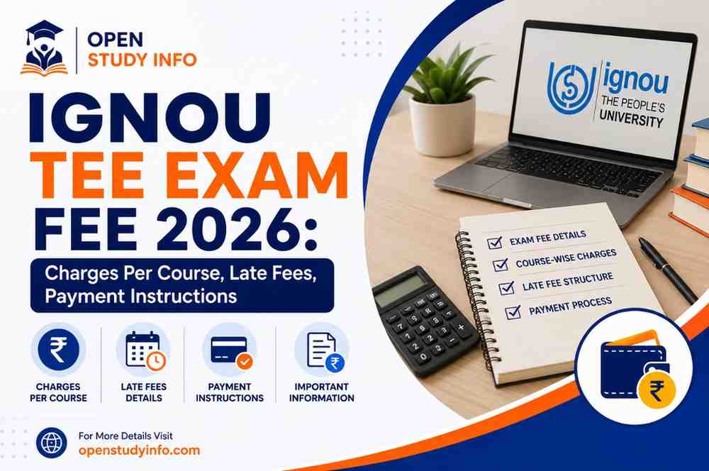 IGNOU TEE Exam Fee 2026: Charges Per Course, Late Fees, Payment Instructions