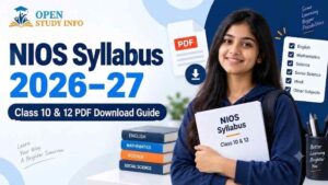 NIOS syllabus 2026–27 PDF download guide for Class 10 and Class 12 students