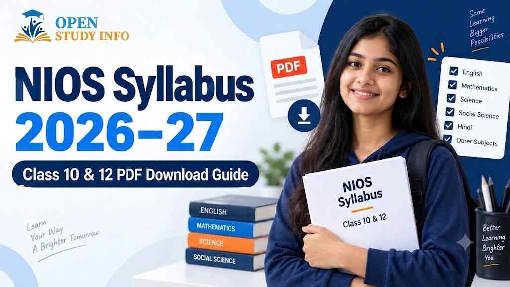 NIOS syllabus 2026–27 PDF download guide for Class 10 and Class 12 students