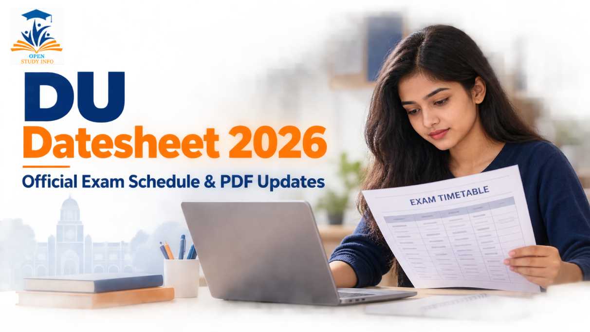 DU Datesheet 2026 official exam schedule and PDF updates for Delhi University students