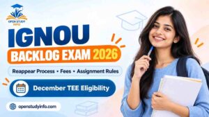 IGNOU Backlog Exam 2026 reappear process, fees, assignment rules and December TEE eligibility