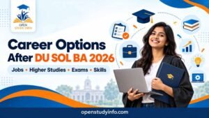 DU SOL BA graduate choosing between government exams, private jobs, higher studies and skills in 2026
