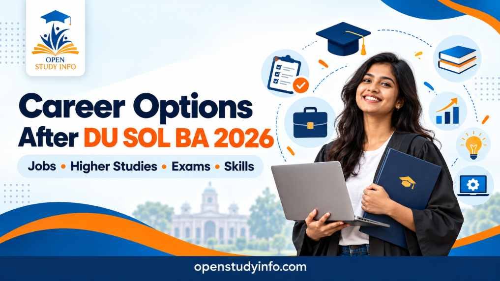 DU SOL BA graduate choosing between government exams, private jobs, higher studies and skills in 2026