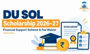 SOL Financial Support Scheme 2026–27 status card showing fee waiver details, eligibility and last official deadline
