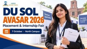 DU SOL AVASAR 2026 placement and internship fair for SOL students on 7 October at North Campus