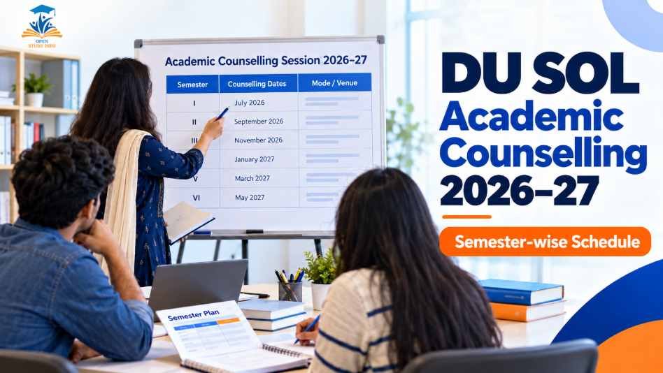 DU SOL Academic Counselling Session 2026–27 schedule